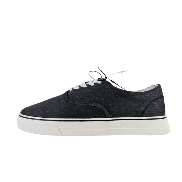 Chaps Other - Chaps Men's Memory Foam Casual Canvas Lace-Up Sneakers Shoes Charcoal Gray